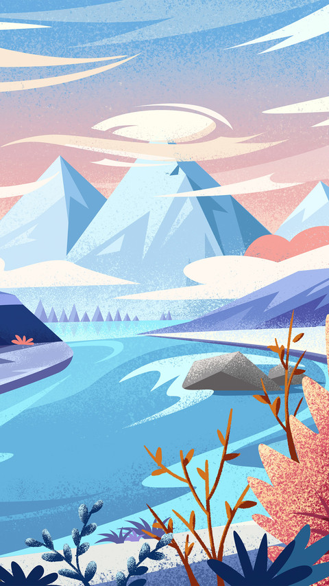 Neat landscape illustrations screenshot