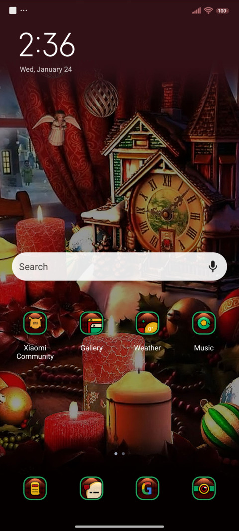 Christmas candle screenshot