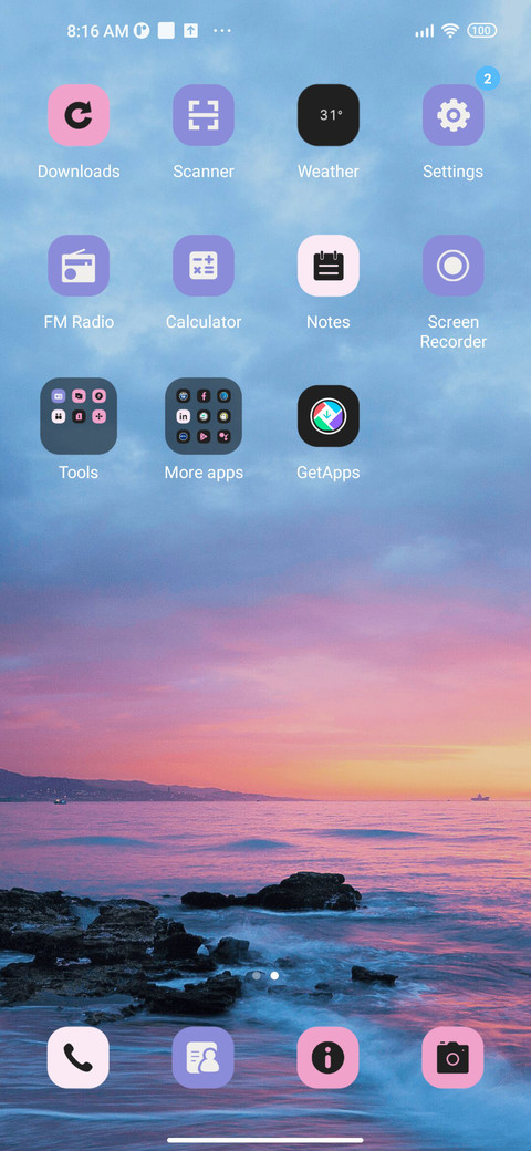 Pink blue coast screenshot
