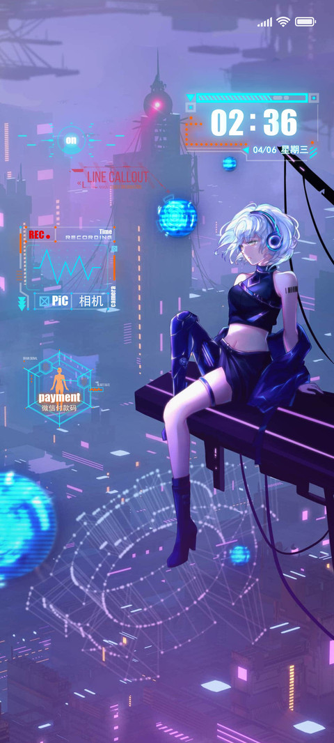 赛博朋克 炫酷少女 screenshot