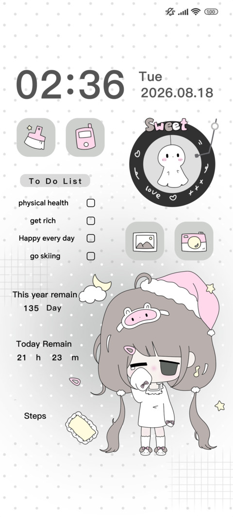 Sleepy Cute Girl screenshot