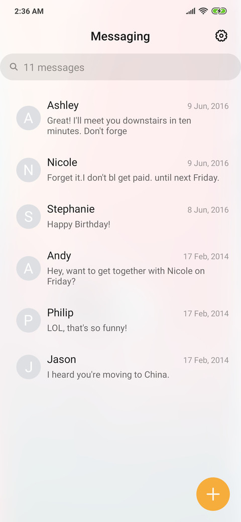 Orange screenshot