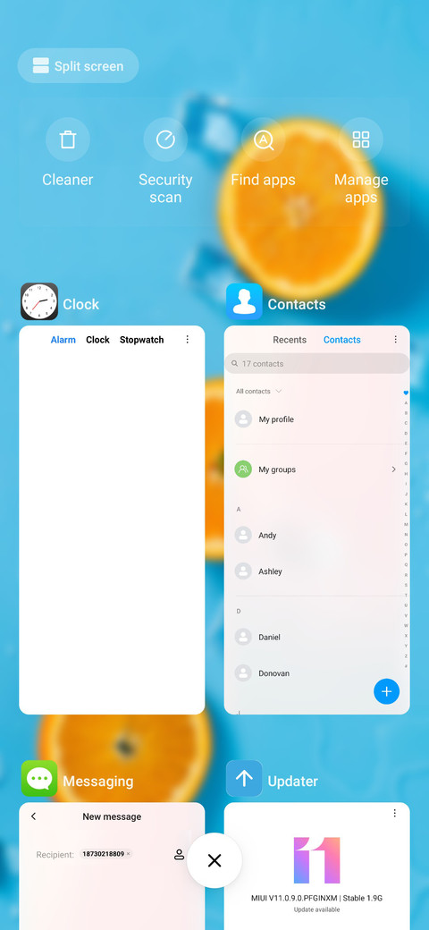 Orange screenshot