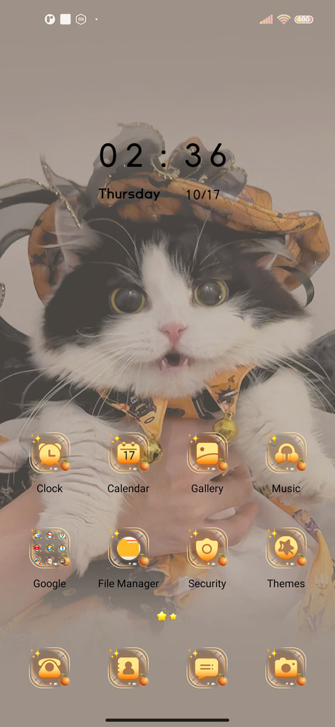Cute Halloween cat screenshot