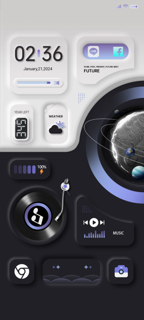 Two color planet screenshot