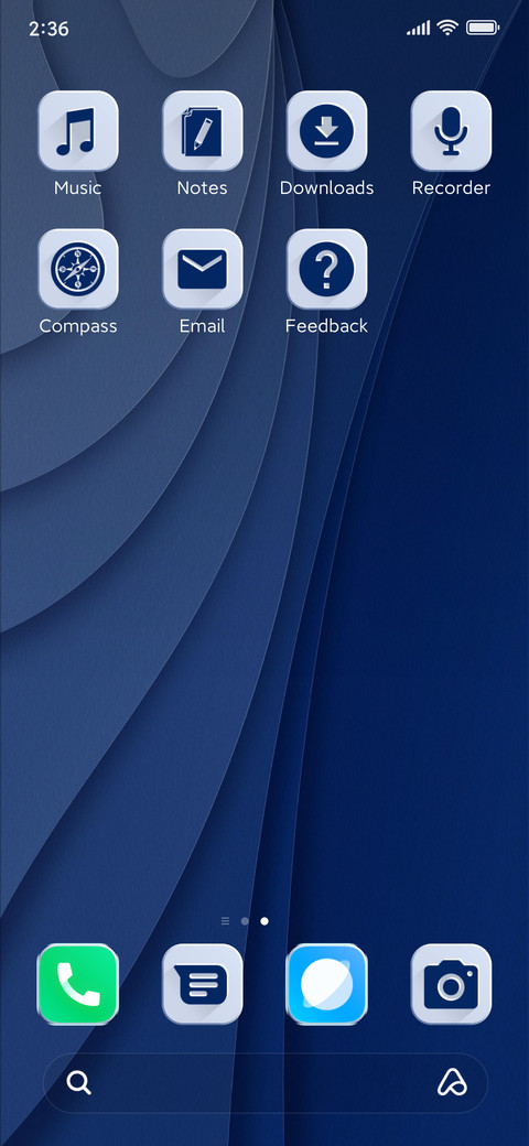White blue screenshot