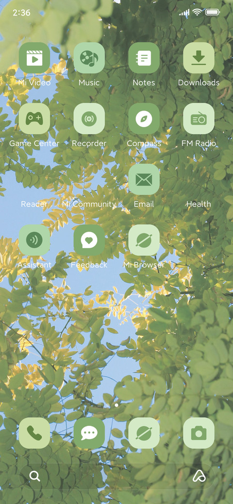 Fresh green leaves screenshot