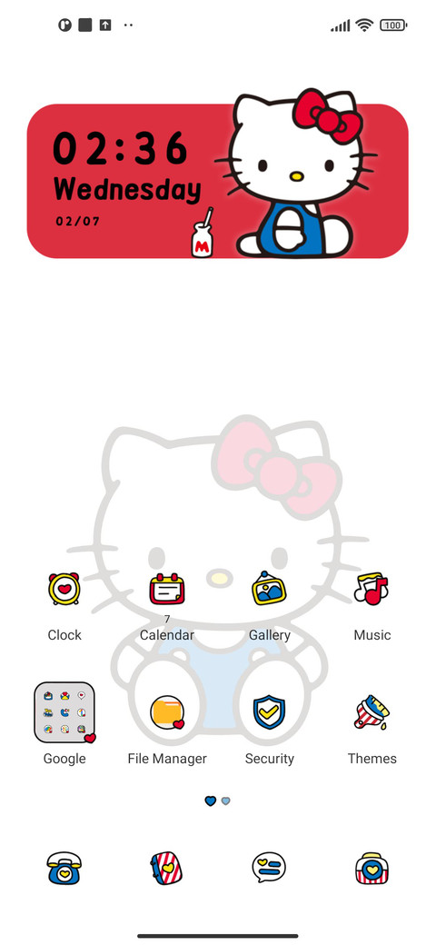 Kitty red blue screenshot