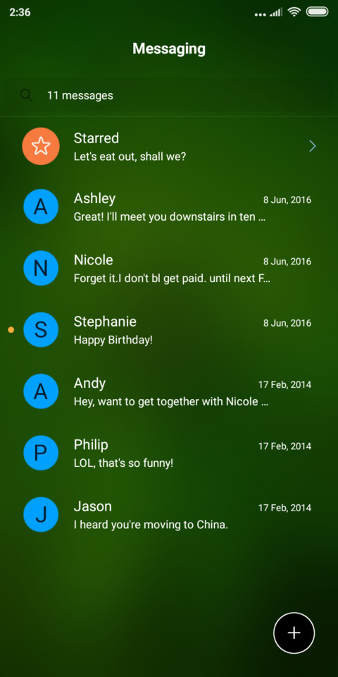Simple green screenshot