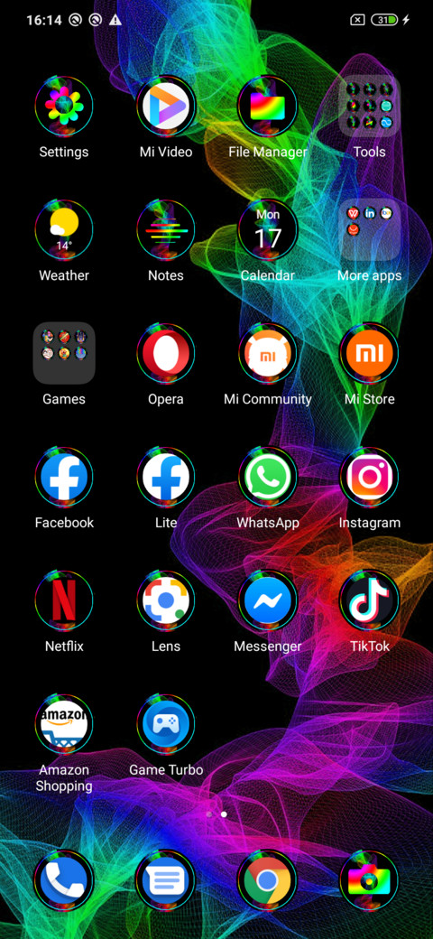 Colorful waves screenshot
