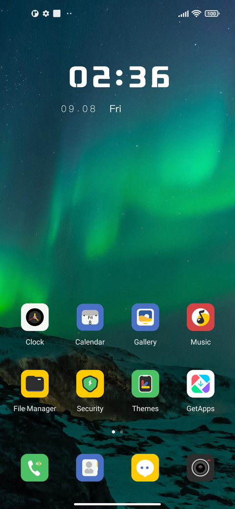 Green aurora screenshot