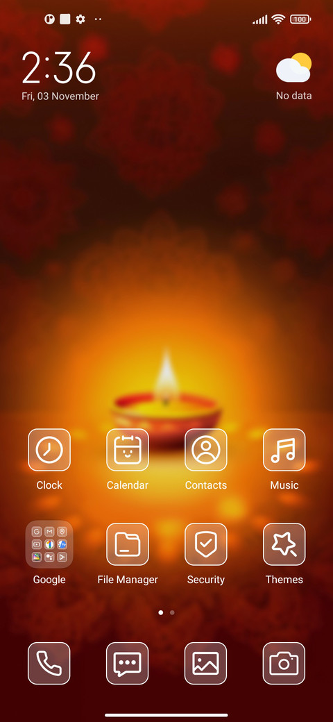 Festive oil lamp screenshot
