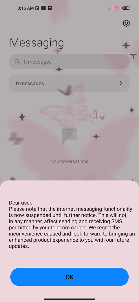 Pink butterfly screenshot