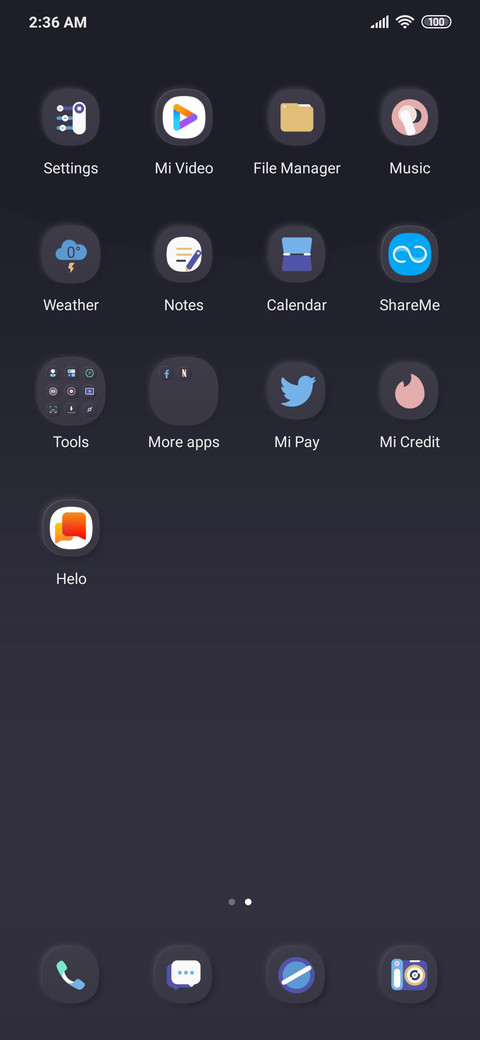 Shining widget screenshot