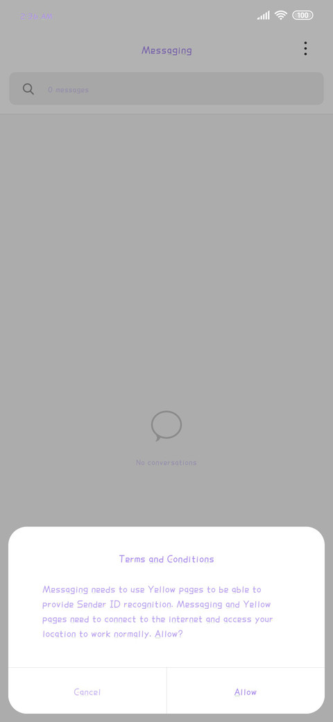 Light purple screenshot