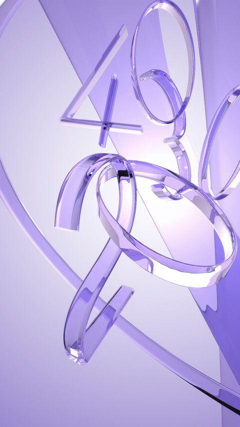 Light purple digital curve glass screenshot