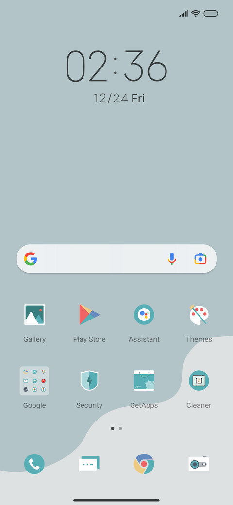 Minimalist clock screenshot