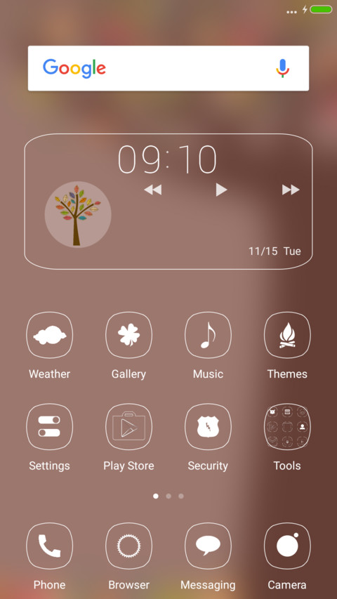 Autumn leaf screenshot