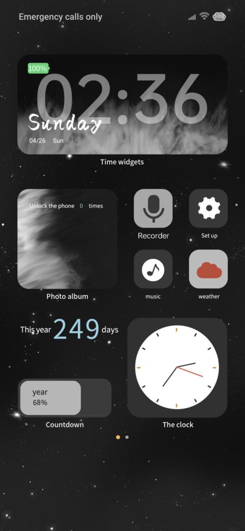 Dark calm waves screenshot
