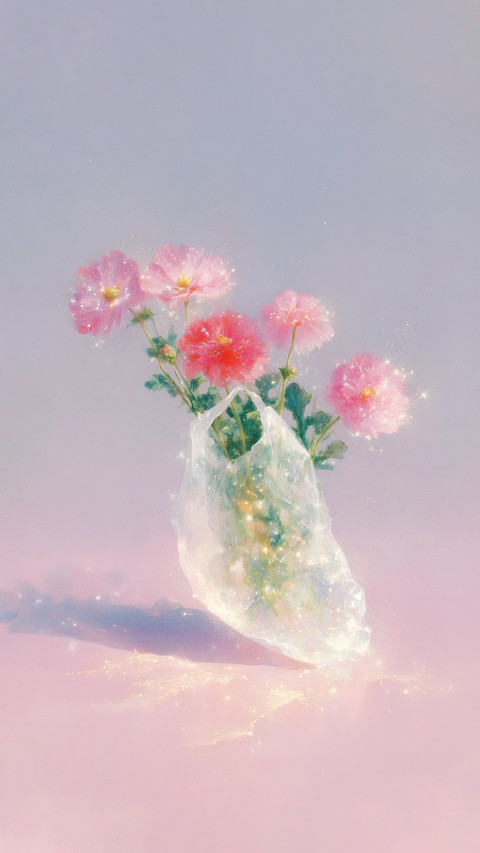 一朵花开植物插画-锐景创意 screenshot