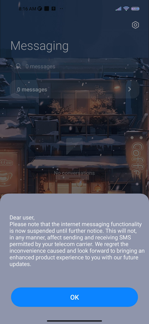 Winter coffee cat screenshot