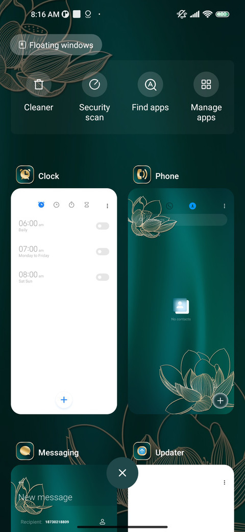 Business dial screenshot