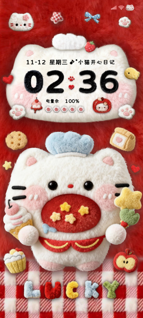 毛绒呆萌馋嘴小猫 screenshot