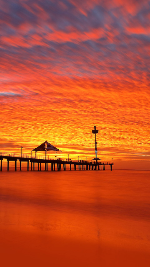 Sunset colors over Brighton Jetty, South Australia screenshot