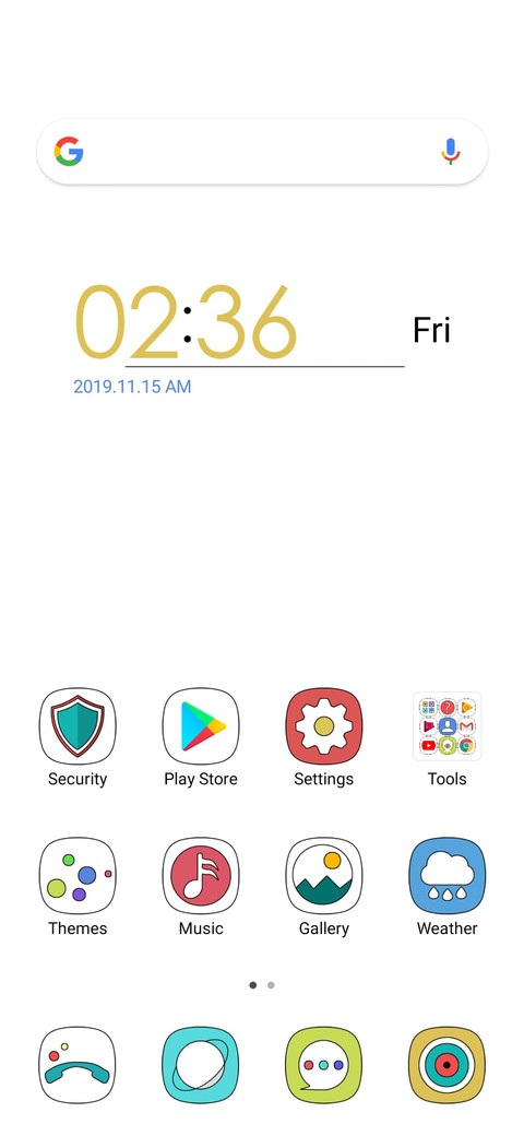 Simple colourful  screenshot