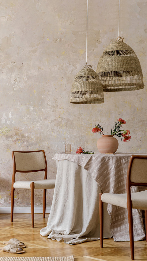 Stylish and elegant dining room interior with diner table screenshot