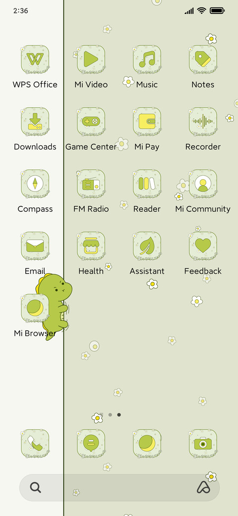 Green dinosaur screenshot