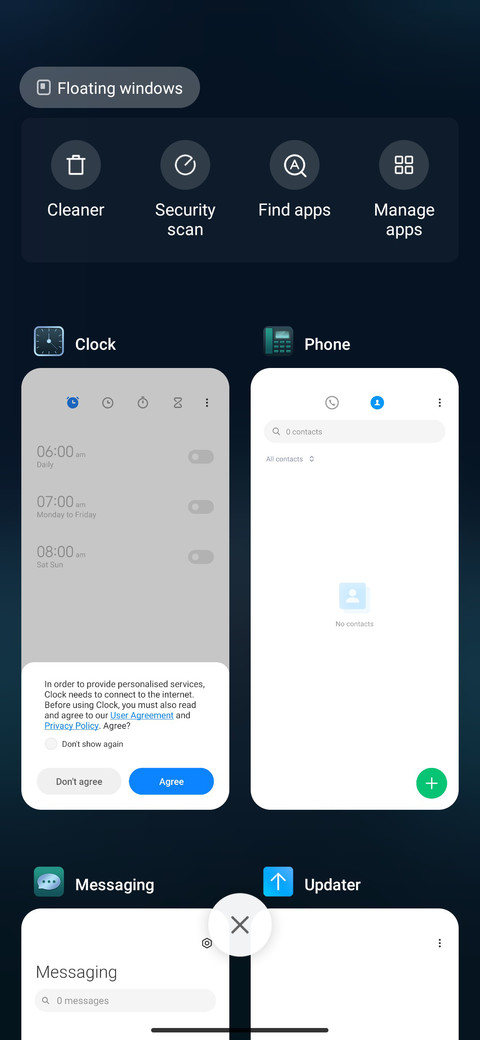Car panel screenshot