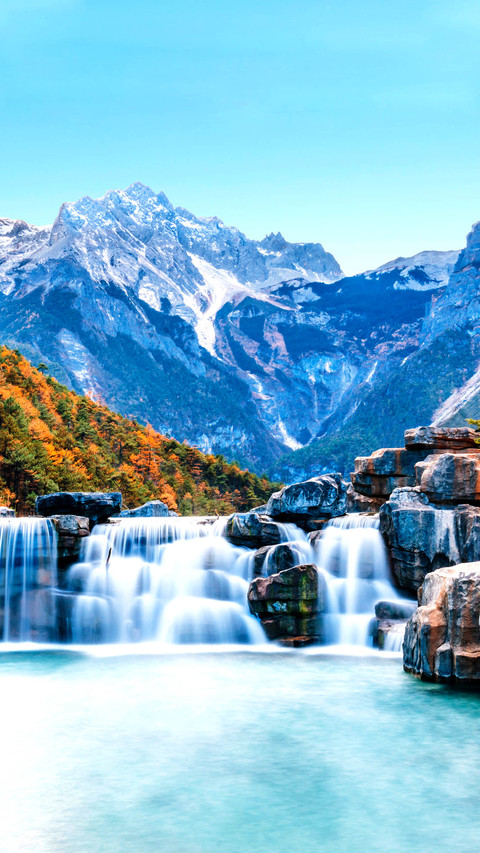 Blue Moon Valley Waterfall in Lijiang, Yunnan, China screenshot