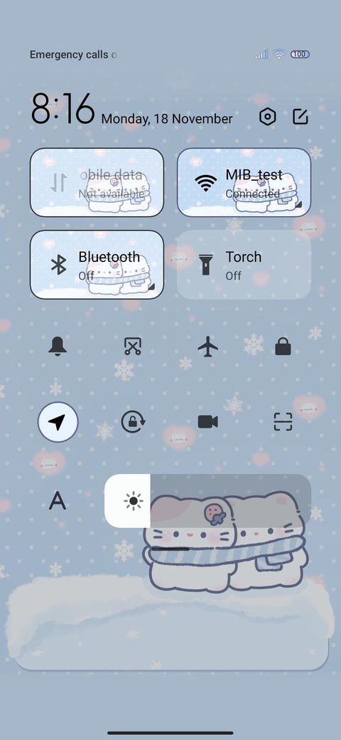 Winter day kitten screenshot