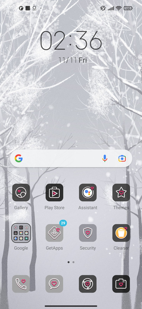 Grey snow screenshot