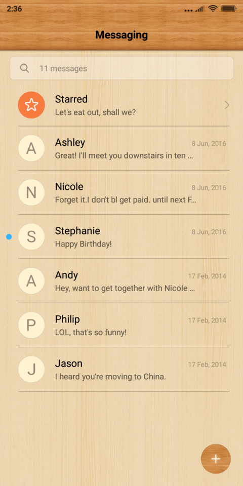 Wooden style screenshot