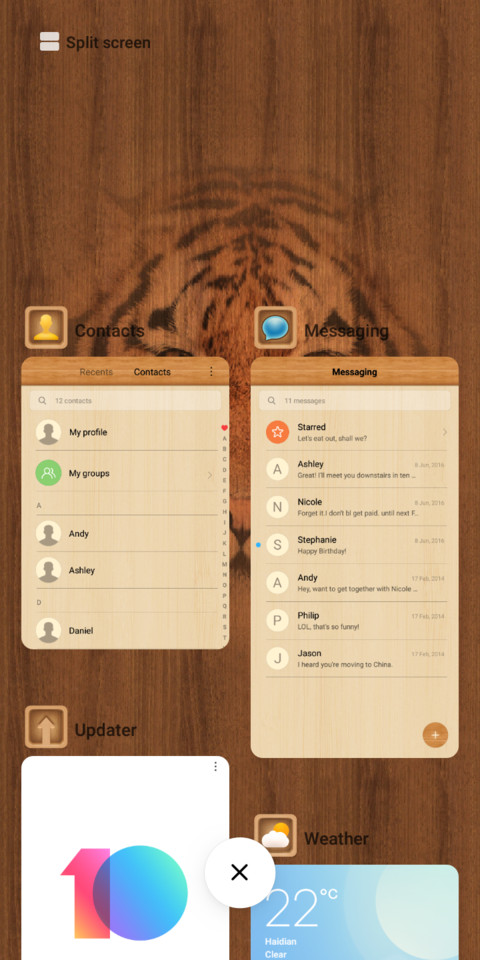 Wooden style screenshot