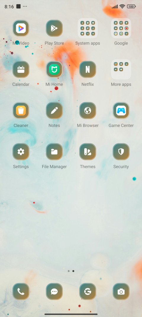 Color screenshot