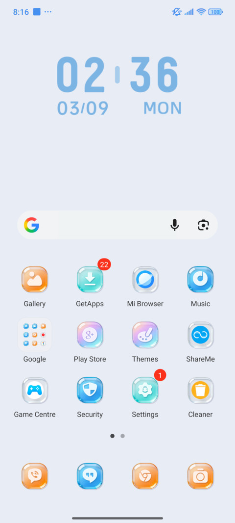 Colorful glass screenshot