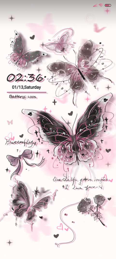 Pink butterfly screenshot