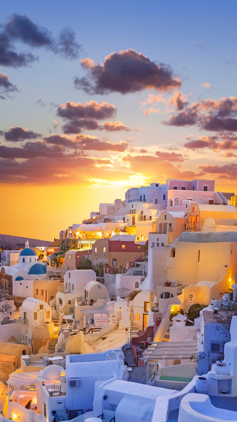 Sunset in santorini screenshot