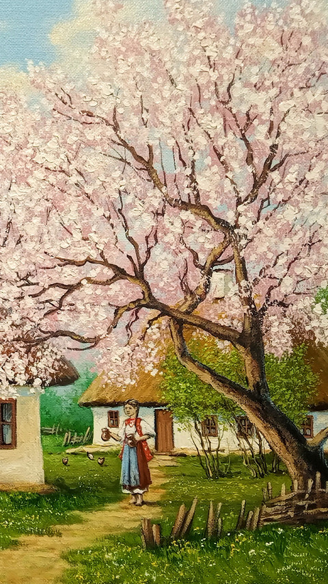 Countryside oil painting screenshot