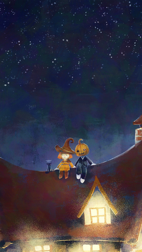 Pumpkin head boy and girl screenshot