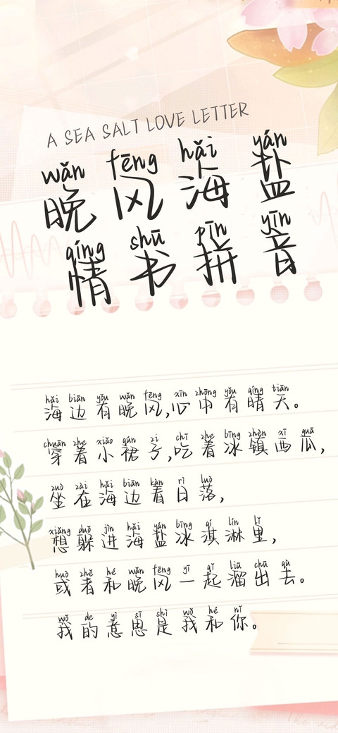 晚风海盐情书拼音 screenshot