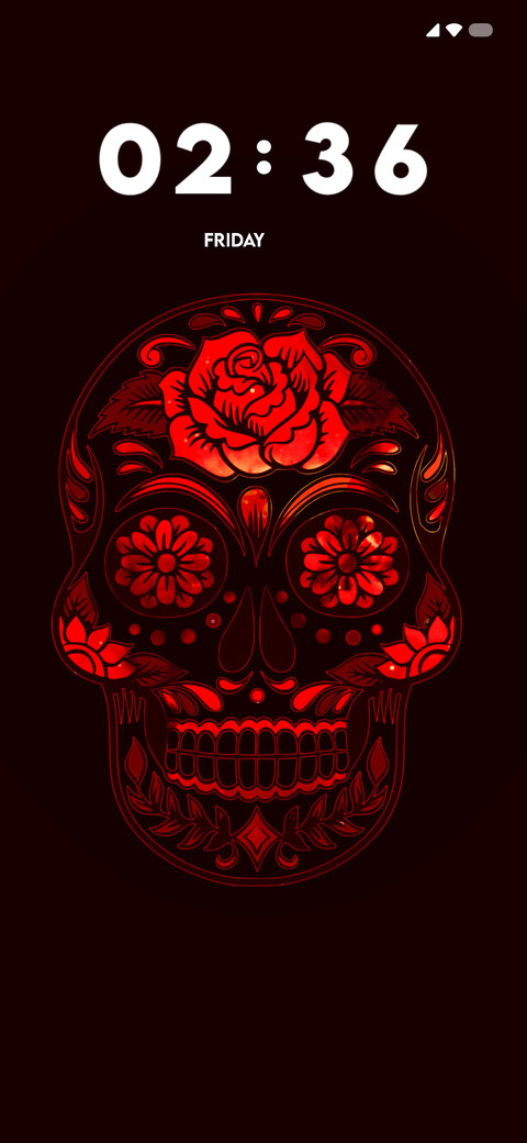 Neon Rose Skull screenshot