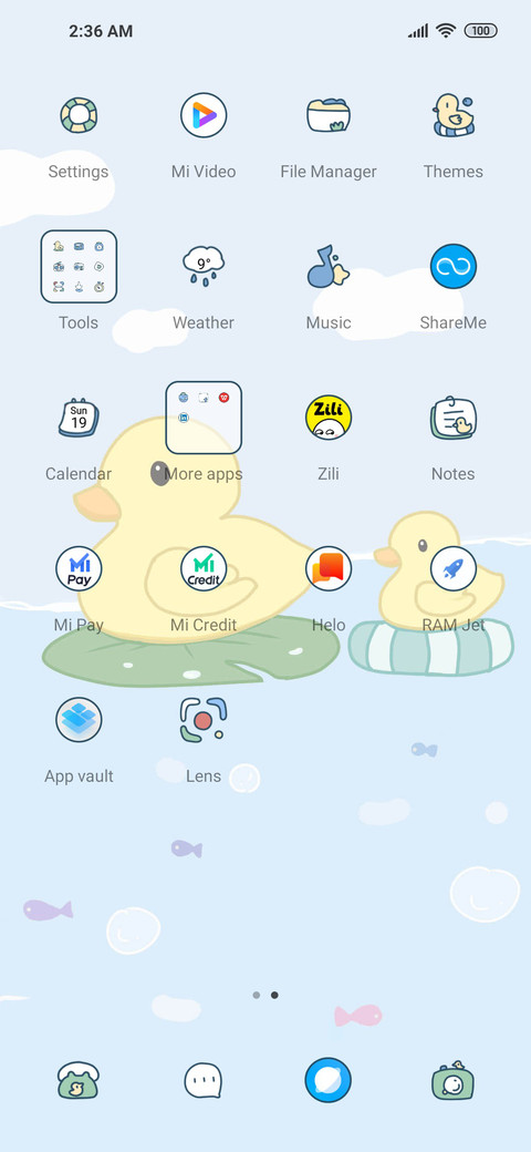 Ducklings swim screenshot
