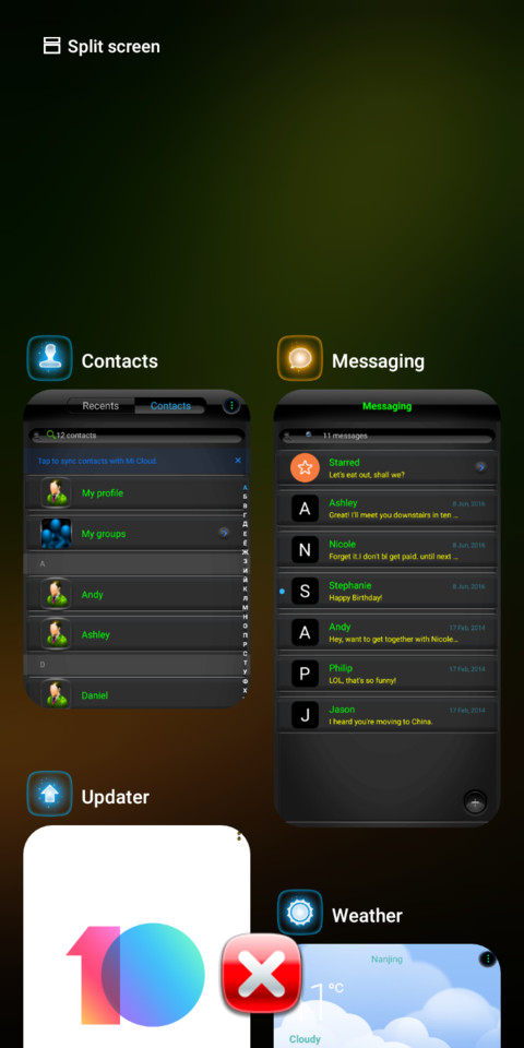 My theme 2.0.0 screenshot