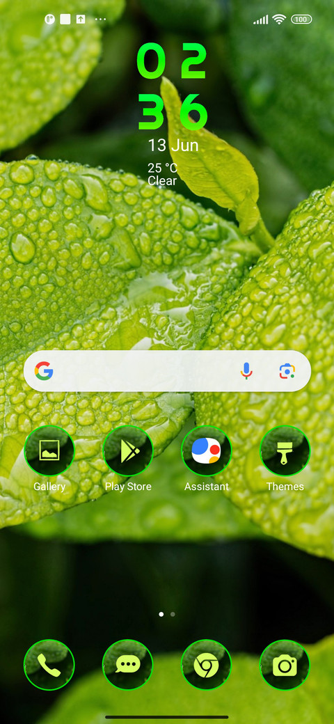 rain green screenshot