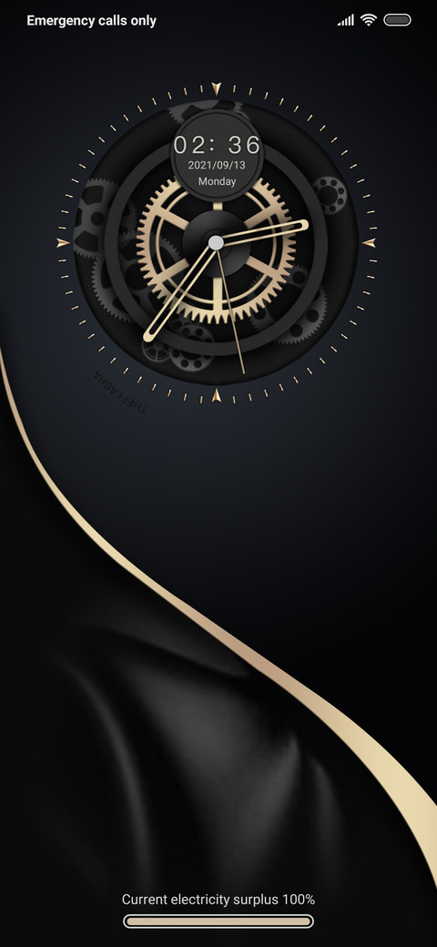 Black gold dial screenshot