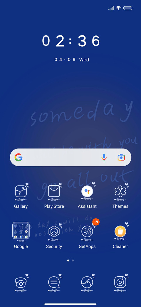 Klein blue screenshot